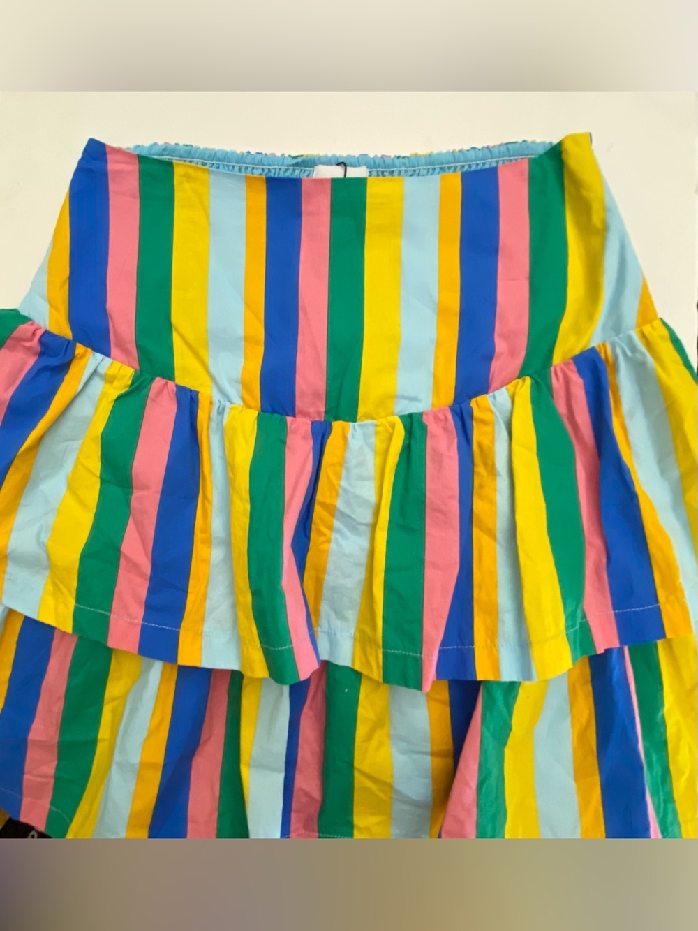 Sugarlips Tiered Stripe Skirt/Ruffled Layers (M, 16”-17.5”) Length 39.5” NWOT - Picture 3 of 5